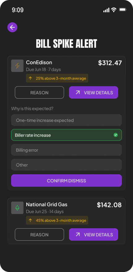 Bill spike alert